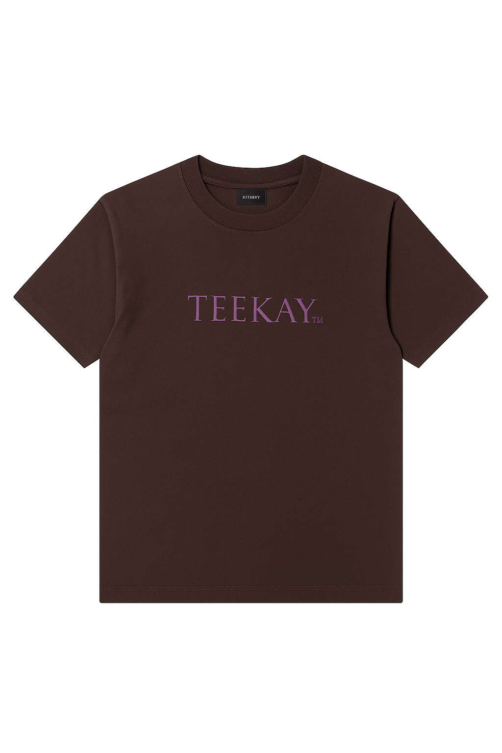 Relaxed Shoulder Cotton Tee – Brown