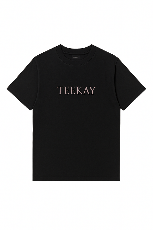 Relaxed Shoulder Cotton Tee – Black