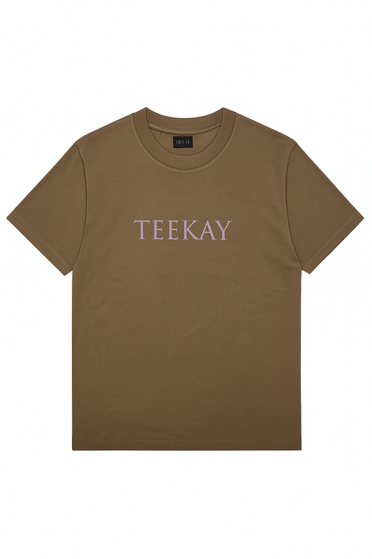 Relaxed Shoulder Cotton Tee – Olive Green