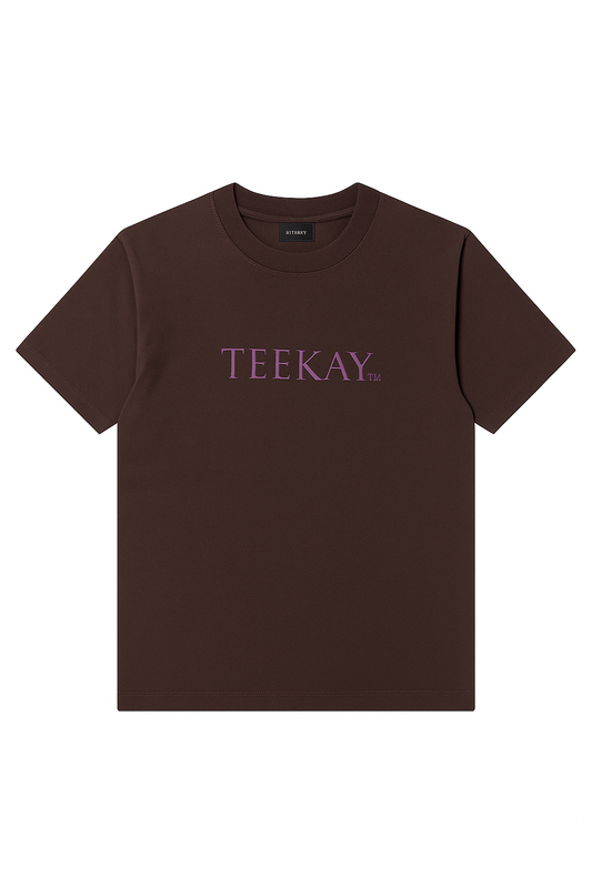 Relaxed Shoulder Cotton Tee – Brown